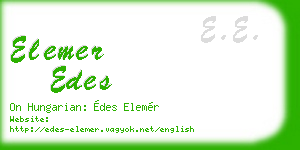 elemer edes business card